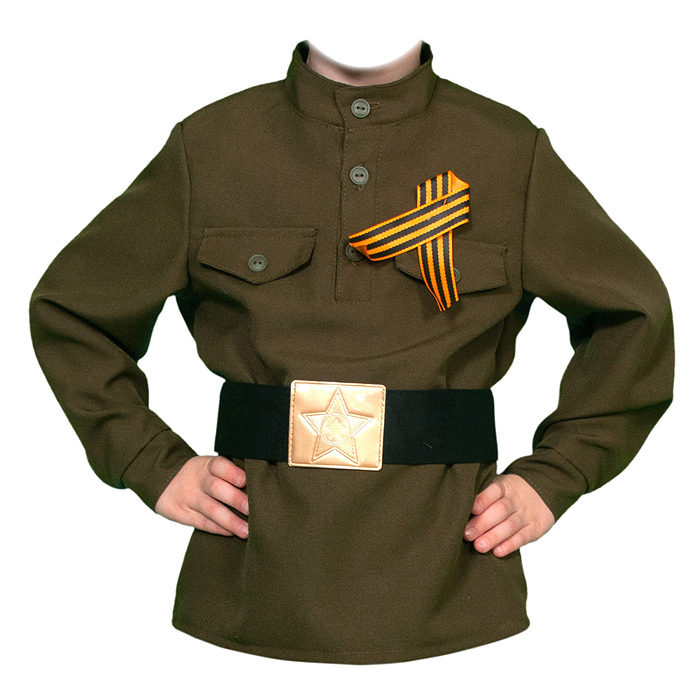 Изделие швейное "Набор карнавальный "Гимнастёрка с ремнём" дет. р-р XL (рост 140-146) Изделие швейное "Набор карнавальный "Гимнастёрка с ремнём" дет. р-р XL (рост 140-146)