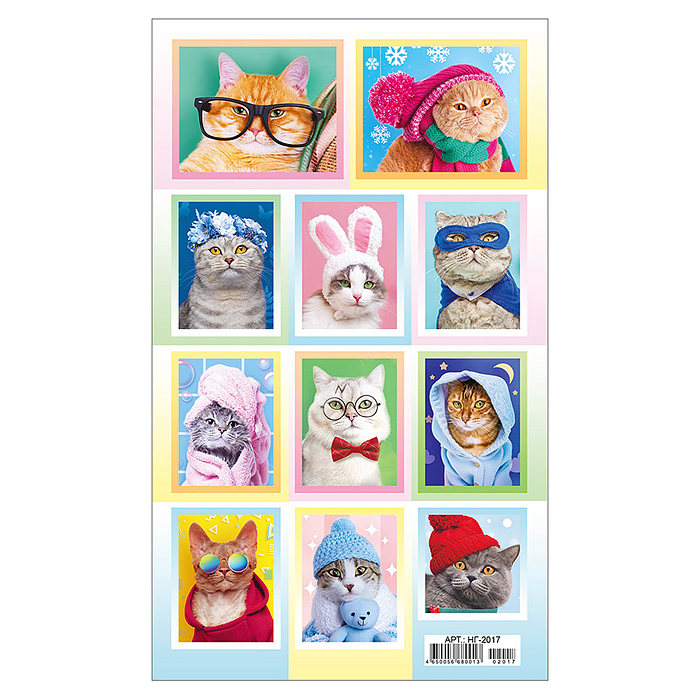 Наклейки (21 глиттер) "Забавные коты" Наклейки (21 глиттер) "Забавные коты"