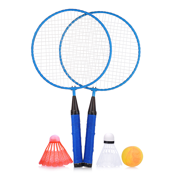 Набор 00-5684 "Бадминтон" две ракетки, 2 воланчика и мячик, в сетке
