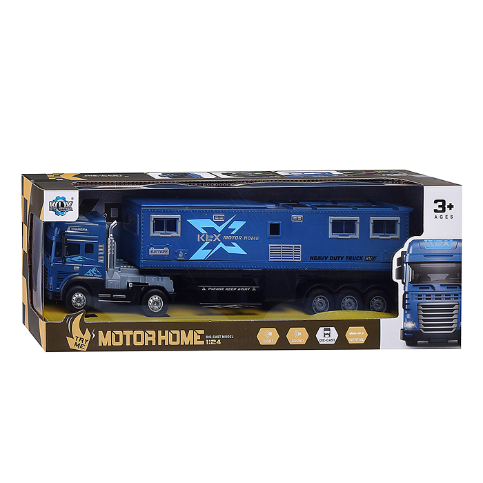 Машина KLX800-23 "Фура Блок- контейнер" (свет,звук) в коробке