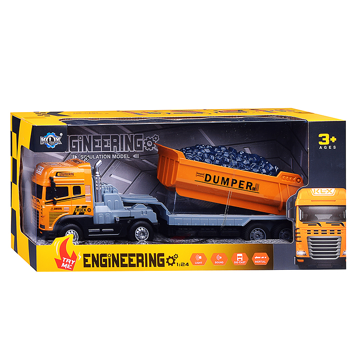 Машина KLX800-242 "Перевозчик" (свет,звук) в коробке