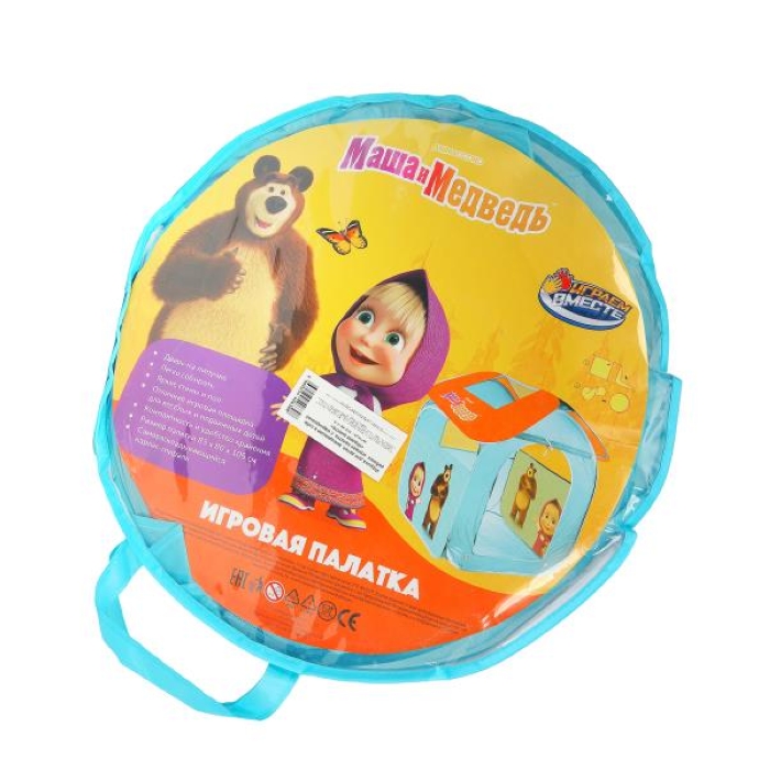 Детская игровая палатка Маша и Медведь 83х80х105см, в сумке 