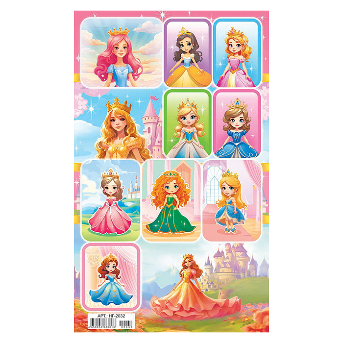 Наклейки (21 глиттер) "Принцессы" Наклейки (21 глиттер) "Принцессы"