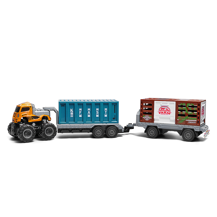 Машина KLX600-400 "Двухзвенный прицеп" 1:43 в коробке