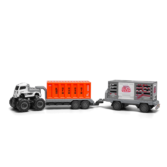 Машина KLX600-400 "Двухзвенный прицеп" 1:43 в коробке