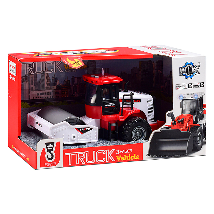 Машина KLX900-18 "Каток" 1:43 ( сет,звук)  в коробке