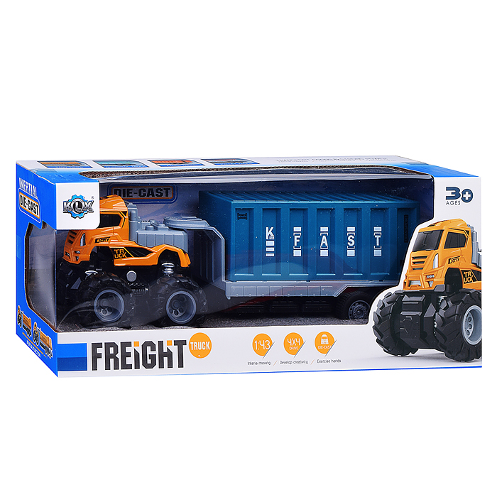 Машина KLX600-189 "Мега контейнер" (свет,звук) в коробке