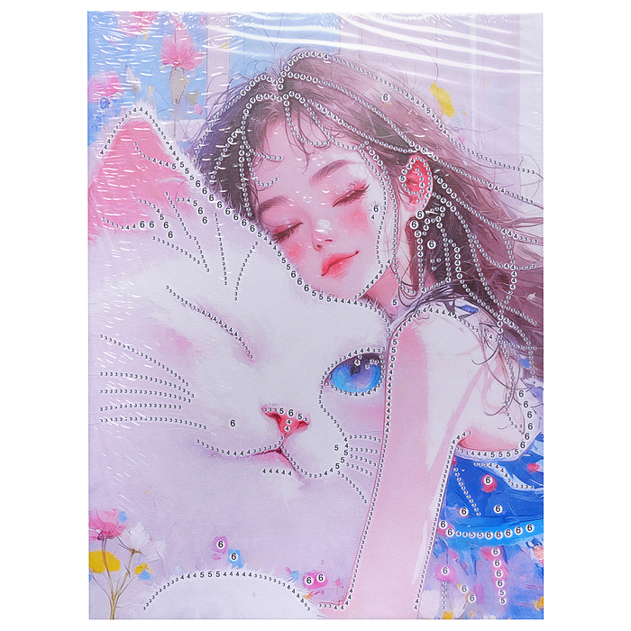 Мозаика алмазная MKX-35 "Обнимашки" 30*40 см.