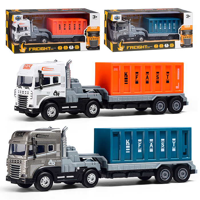 Машина KLX800-209 "Мега контейнер" (свет,звук) в крорбке