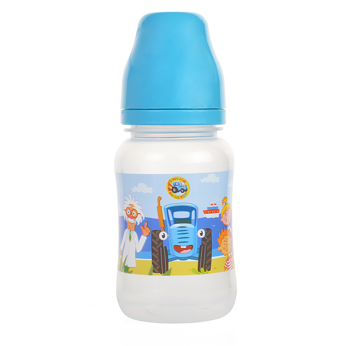 Фото к товару Бутылочка для кормления широкое горлышко "Синий трактор" 270 мл, сил. с., б/р. Бутылочка для кормления широкое горлышко "Синий трактор" 270 мл, сил. с., б/р.
