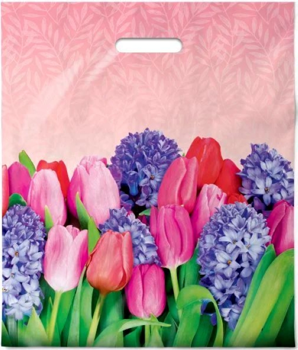 Пакет ПЭ с вырубной ручкой 40х47, 45мкм "Лирика" ПВД Пакет ПЭ с вырубной ручкой 40х47, 45мкм "Лирика" ПВД