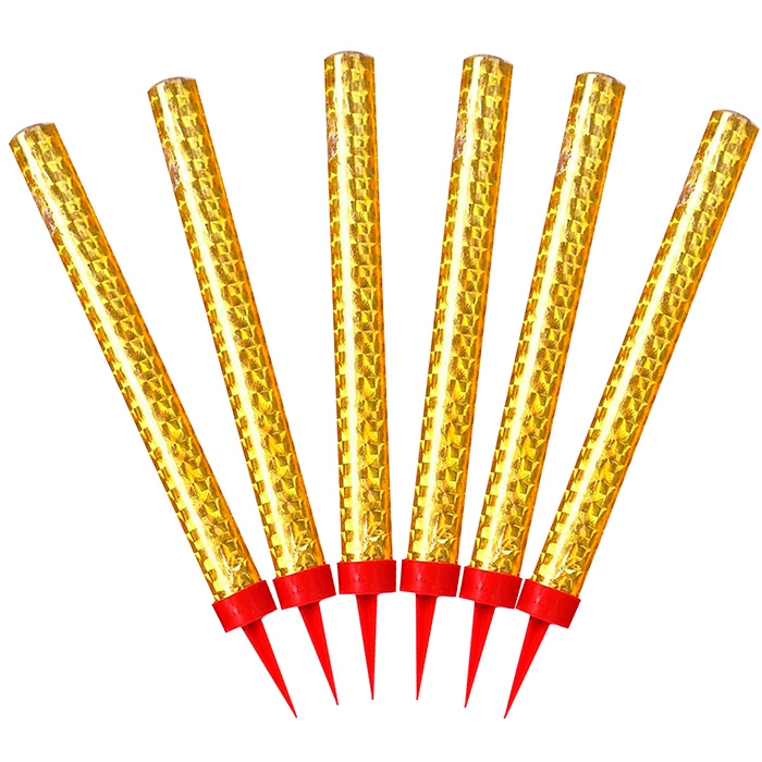 Свеча Фонтан для торта, Золото, 18 см, 6 шт. Свеча Фонтан для торта, Золото, 18 см, 6 шт.