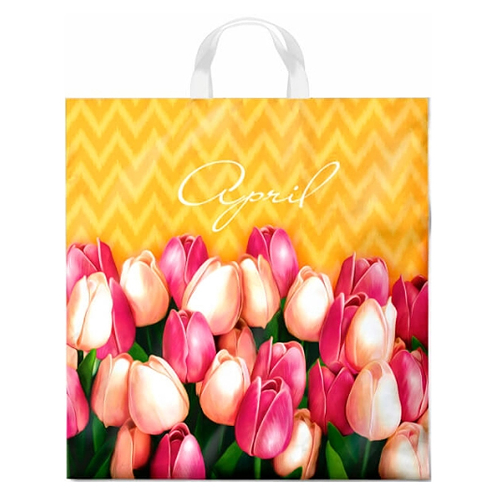 Пакет ПЭ с петлевой ручкой 40х42, 45мкм "Апрель" ПВД Пакет ПЭ с петлевой ручкой 40х42, 45мкм "Апрель" ПВД