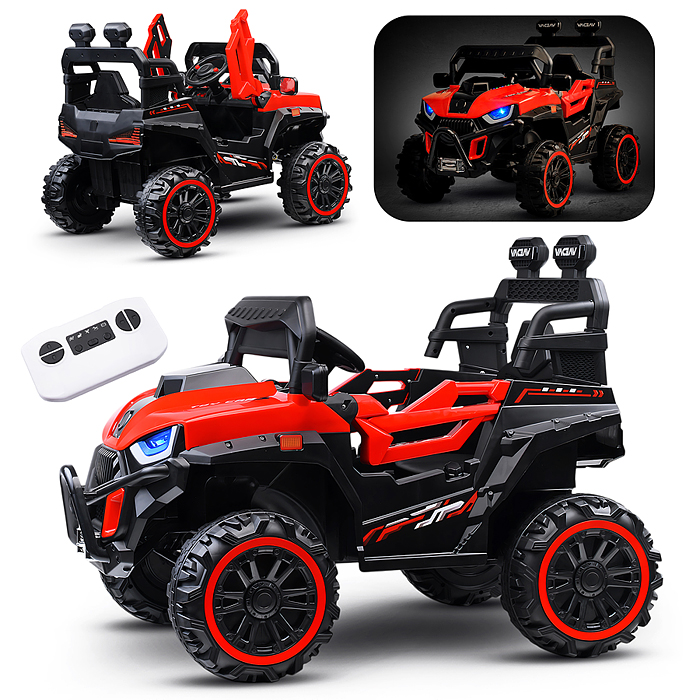 Электромобиль U014087Y "Багги" с р/у управлением, четырехколесный (красный)