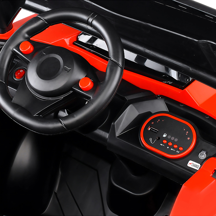 Электромобиль U014087Y "Багги" с р/у управлением, четырехколесный (красный)