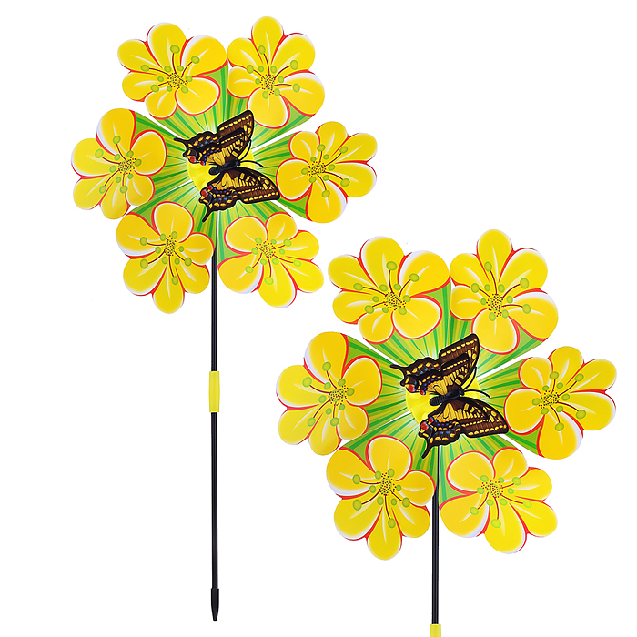 Ветерок 00-5863 "Цветок с бабочкой" 22*54см., в пакете