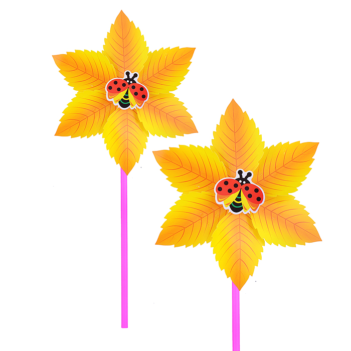 Ветерок 00-5862 "Листья с насекомым" 24*40см., в пакете