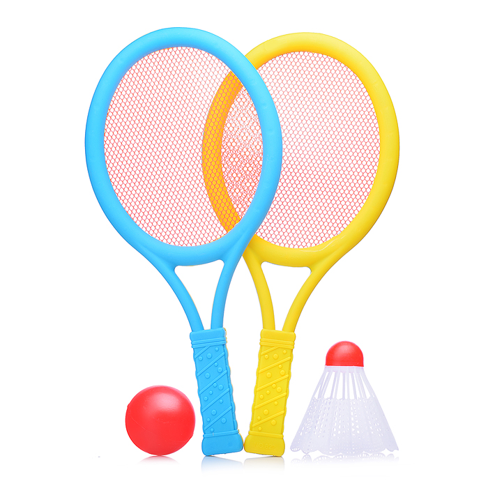 Фото к товару Набор игровых ракеток 00-5744 (2 ракетки. волан, мяч) Набор игровых ракеток 00-5744 (2 ракетки. волан, мяч)
