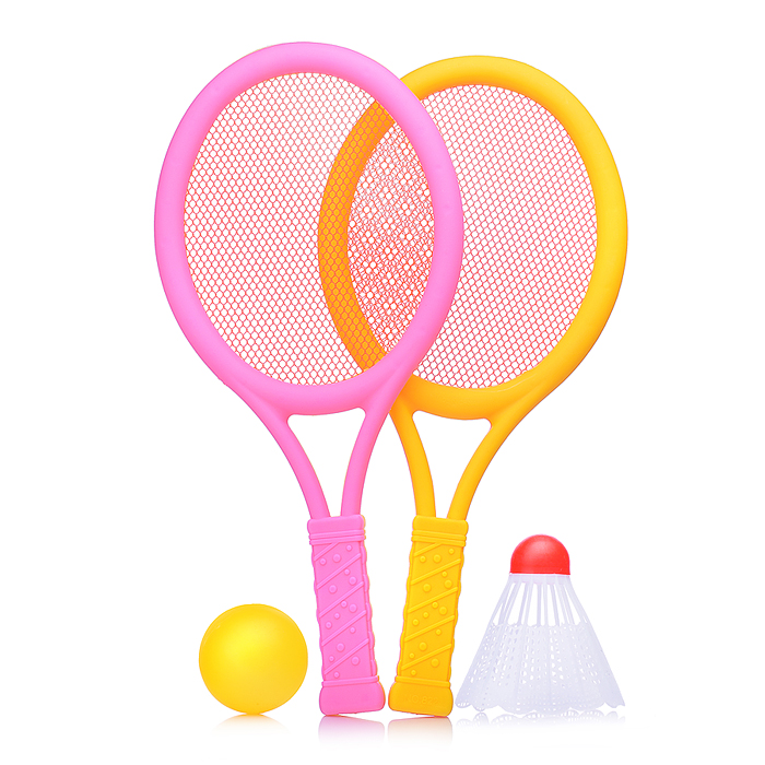 Фото к товару Набор игровых ракеток 00-5744 (2 ракетки. волан, мяч) Набор игровых ракеток 00-5744 (2 ракетки. волан, мяч)