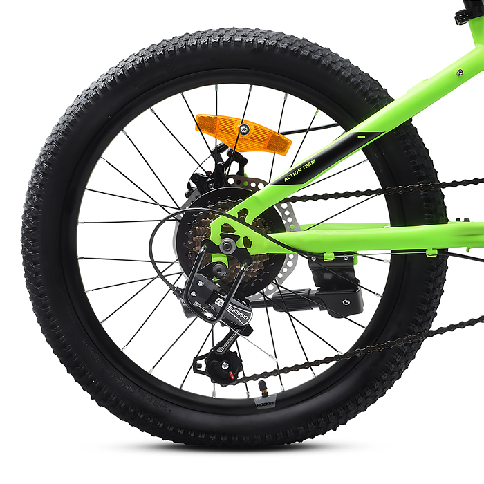 Фото к товару Велосипед 20" Rocket Crux 3.0 , цвет зеленый, размер 11" Велосипед 20" Rocket Crux 3.0 , цвет зеленый, размер 11"