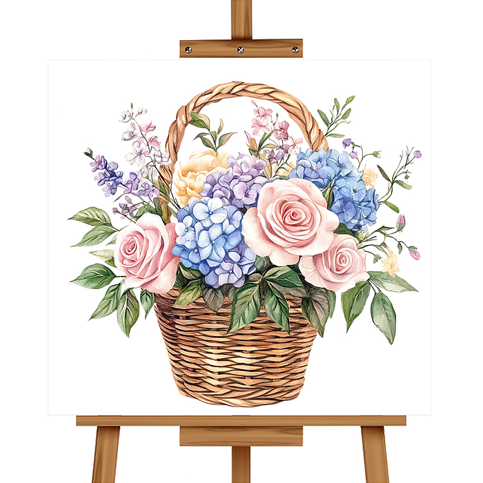 Фото к товару Мозаика алмазная MKA2020-10 "Цветочная компазиция" 20*20см. Мозаика алмазная MKA2020-10 "Цветочная компазиция" 20*20см.