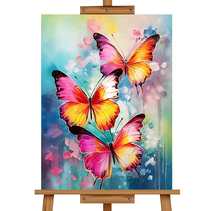 Мозаика алмазная MKA4030-124 "Яркие бабочки" 30*40см