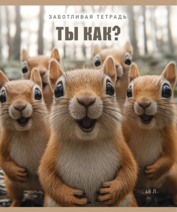 Тетрадь 48л. клетка А5 скрепка S "В смысле?" Премиум 4+0+Ламинация матовая+УФ выб