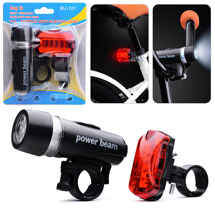 Набор Фонарей аккумуляторных 00-6094 велосипедных, 1200 мАч