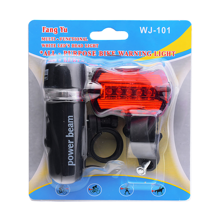 Фото к товару Набор Фонарей аккумуляторных 00-6094 велосипедных, 1200 мАч Набор Фонарей аккумуляторных 00-6094 велосипедных, 1200 мАч