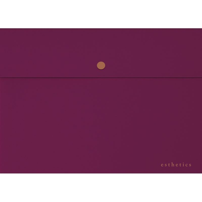 Папка-конверт на кнопке "Esthetics" A4 (320x235 мм) 350 мкм, фактура "soft-touch" индивидуа