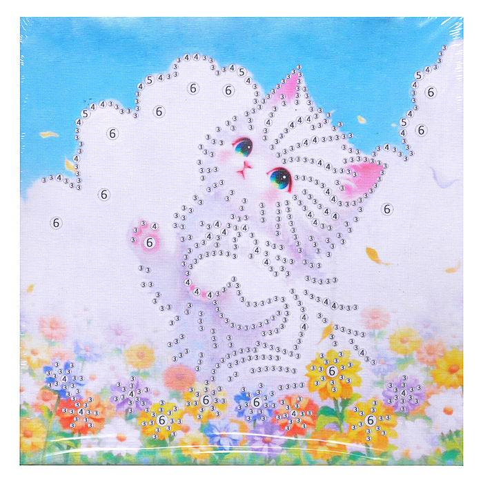 Мозаика алмазная MKX-28 "Игривый котенок" 20*20 см.