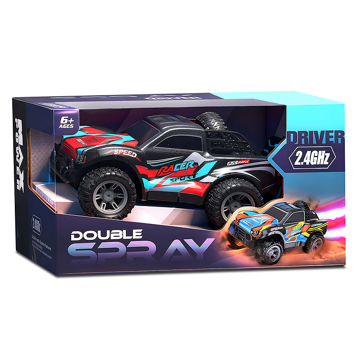 Фото к товару Машина 8166-9 "Крутая гонка" р/у, со спреем, 27 MHz, в коробке Машина 8166-9 "Крутая гонка" р/у, со спреем, 27 MHz, в коробке