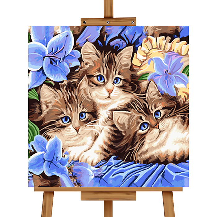 Мозаика алмазная MKA2020-66 "Котята" 20*20см