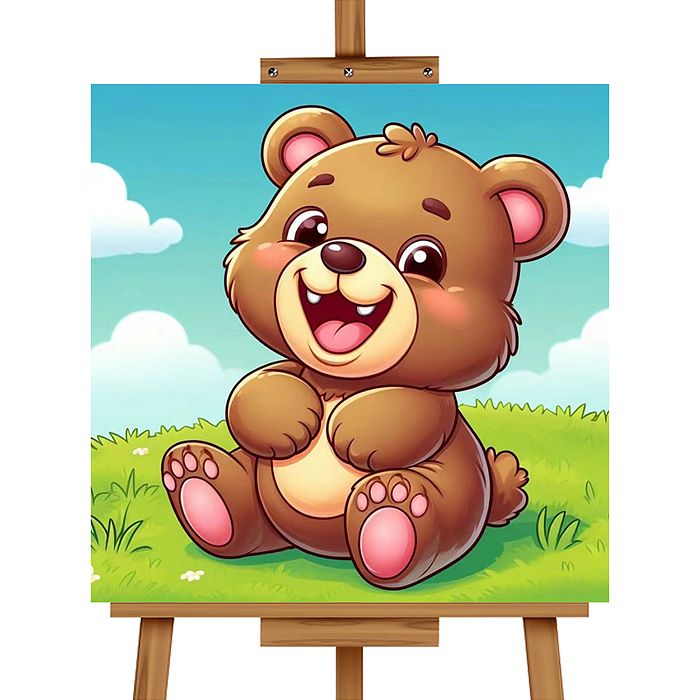 Мозаика алмазная MKA2020-67 "Мишка" 20*20см