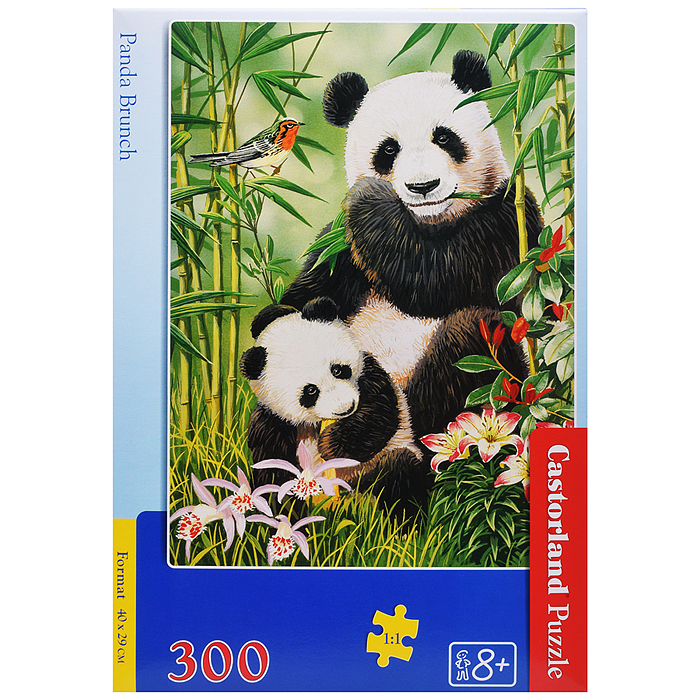 Пазлы 300 "Завтрак панд" 