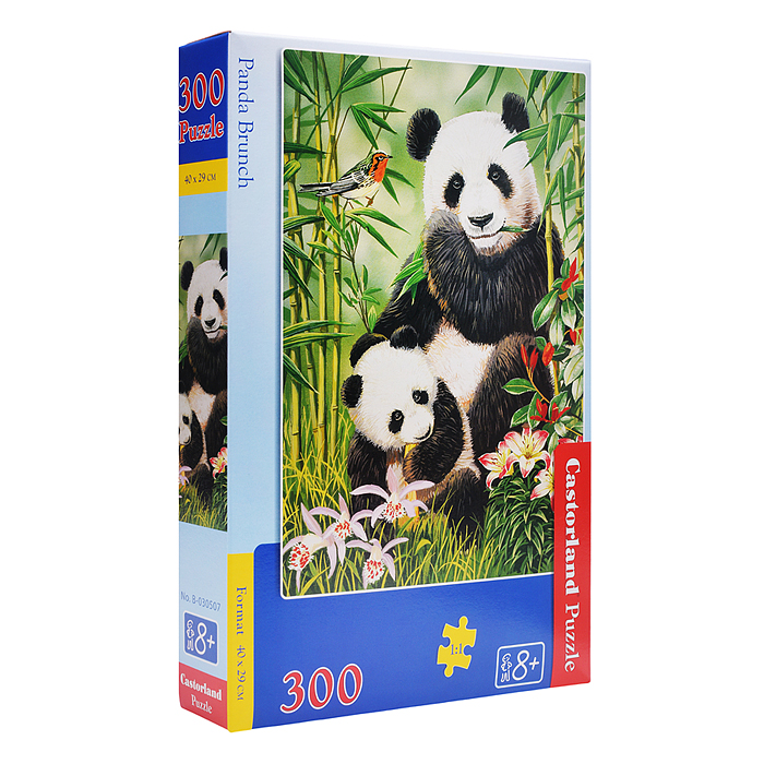 Пазлы 300 "Завтрак панд" 
