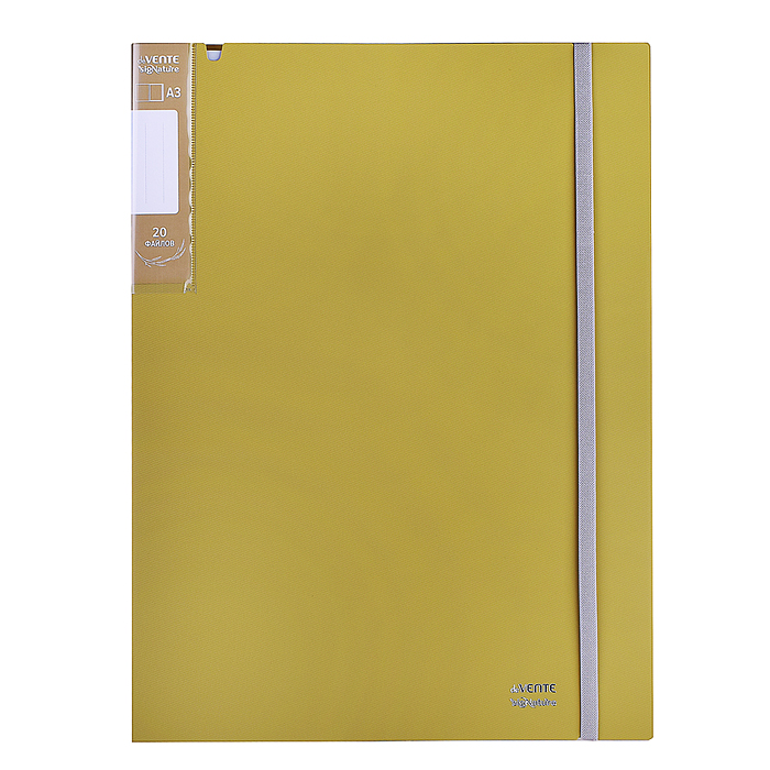 Папка с 020 вкладышами A3 "SigNature" A3 (320x435x15 мм) полипропилен 650 мкм, фактура "тка