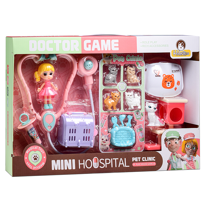 Набор доктор DF546-128B "Ветеринар" в коробке