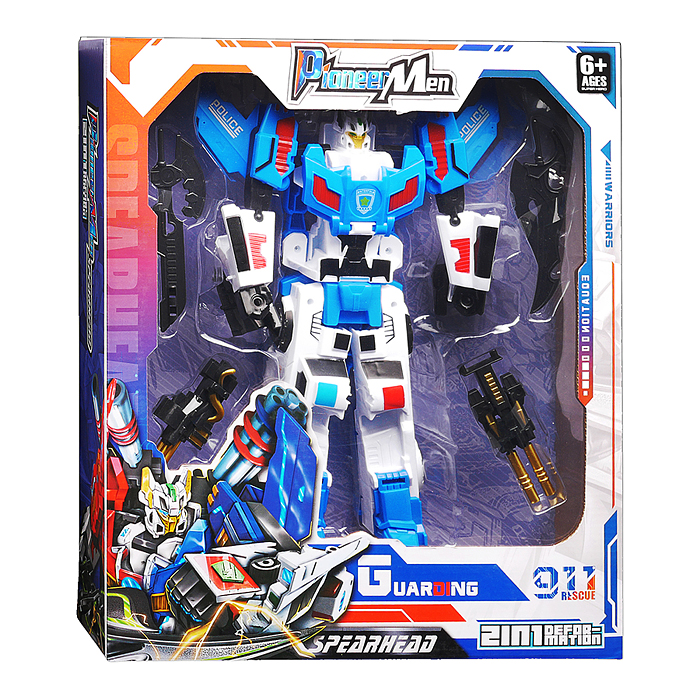 Робот MJL-026 трансформирующийся в служебное авто, в коробке