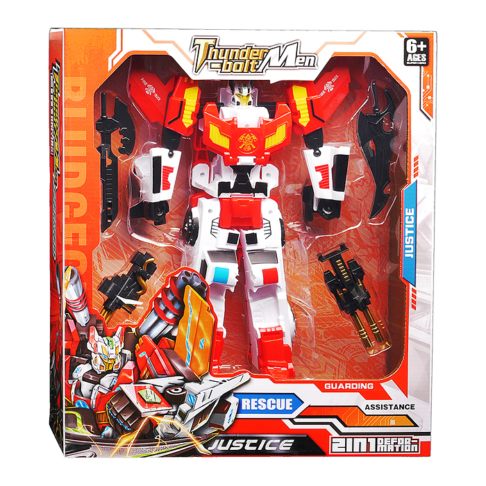 Робот MJL-026 трансформирующийся в служебное авто, в коробке