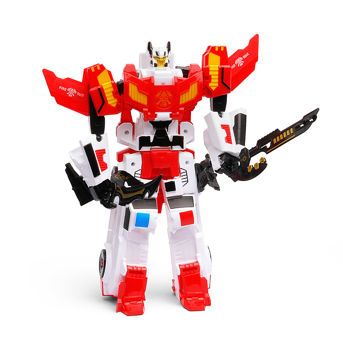 Робот MJL-026 трансформирующийся в служебное авто, в коробке