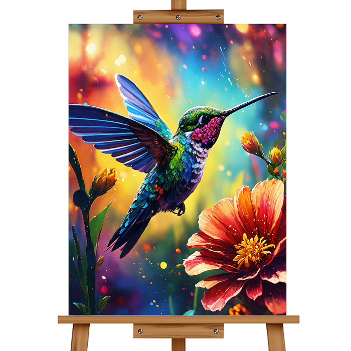 Мозаика алмазная MKA4030-119 "Птичка колибри" 30*40см