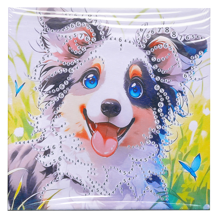 Мозаика алмазная MKX-25 "Собачка" 20*20 см.