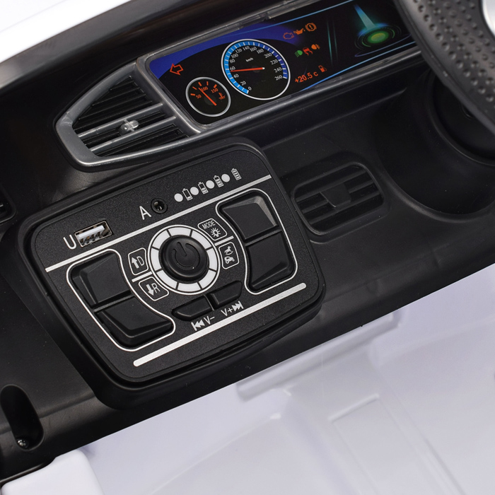 Электромобиль U023391Y "Виват" на аккумуляторе, с р/у управлением, в коробке (белый)