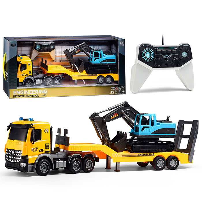 Машина YJ-131-4 "Спецтехника" р/у, MHz (цвет жёлтый) в коробке