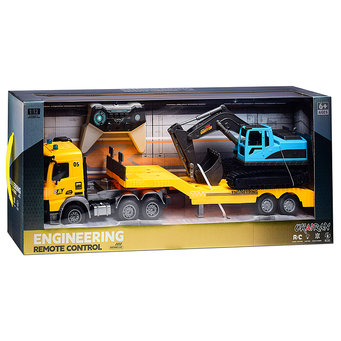 Фото к товару Машина YJ-131-4 "Спецтехника" р/у, MHz (цвет жёлтый) в коробке Машина YJ-131-4 "Спецтехника" р/у, MHz (цвет жёлтый) в коробке