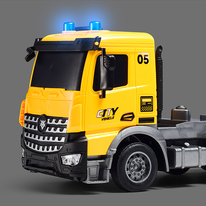 Фото к товару Машина YJ-131-4 "Спецтехника" р/у, MHz (цвет жёлтый) в коробке Машина YJ-131-4 "Спецтехника" р/у, MHz (цвет жёлтый) в коробке