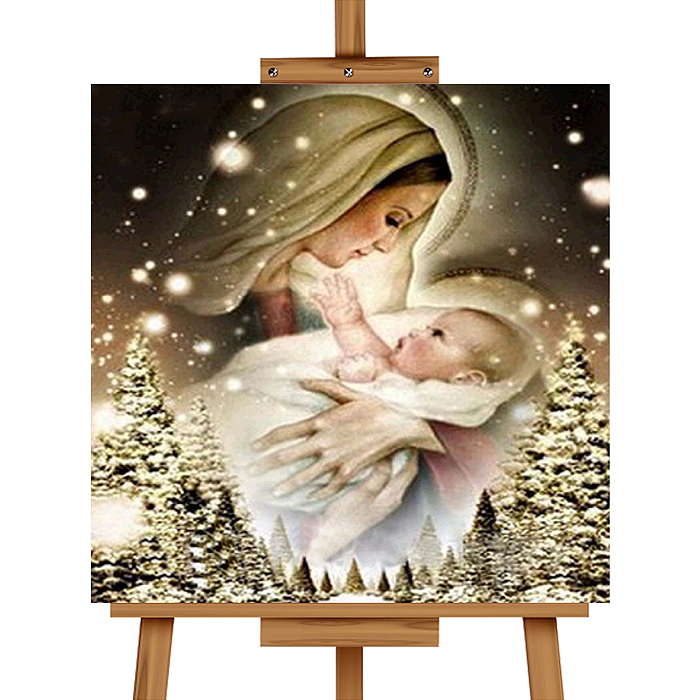 Мозаика алмазная MKA2020-63 "Дева Мария" 20*20см