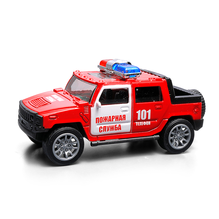 Фото к товару Машина металл Внедорожник "Пожарная машина" 11 см. инерц., в коробке Машина металл Внедорожник "Пожарная машина" 11 см. инерц., в коробке