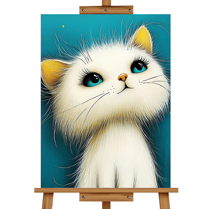 Фото к товару Мозаика алмазная MKA3020-4 "Задумчивый котик" 20*30см. Мозаика алмазная MKA3020-4 "Задумчивый котик" 20*30см.